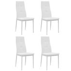 Eetkamerstoelen Wit 4st | OP = OP | 55% Korting, Huis en Inrichting, Stoelen, Wit, Nieuw, Ophalen of Verzenden, Vier