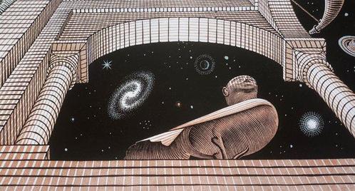 M.C. Escher (1898-1972), (after) - Other World, Antiek en Kunst, Antiek | Overige Antiek