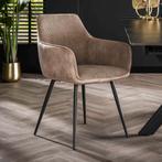 *WOONWINKEL* Ribstof Eetkamerstoel Zandkleur, Huis en Inrichting, Stoelen, Verzenden, Nieuw