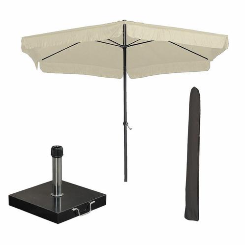 Garden Impressions Delta stokparasol Ø300 cm ecru incl 40 kg, Tuin en Terras, Partytenten, Verzenden