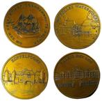 Nederland. Four medals of Dutch historical key figures -