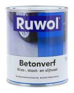 Ruwol Betonverf Gebroken Wit (RAL 9010) 750 ml, Verzenden, Nieuw