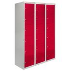 3 x Lockerkast Metaal - Rood - Zesdeurs - Flatpack - Per, Zakelijke goederen, Kantoor en Winkelinrichting | Magazijn, Stelling en Opslag