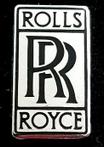 Rolls Royce pin- zwart-zilver 25x14 mm.