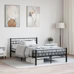 vidaXL Bedframe staal zwart 140x200 cm, Verzenden, Zwart, 140 cm, 200 cm