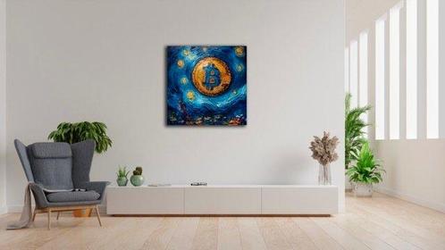 PLM-Art - Bitcoin Van Gogh Style, Antiek en Kunst, Kunst | Designobjecten