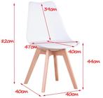 4x Nordic Eetkamerstoelen – Hout en PU Leer – Stoelen Set, Huis en Inrichting, Stoelen, Verzenden, Nieuw