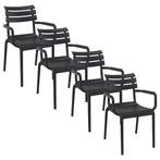 Garden Impressions Paris tuinstoel zwart - 4 stuks, Tuin en Terras, Tuinsets en Loungesets, Verzenden, Nieuw