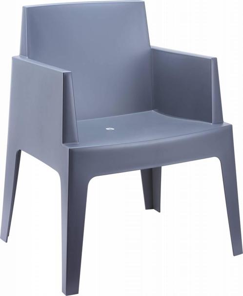 Tuinstoel - Box - Donkergrijs - Siesta, Tuin en Terras, Tuinstoelen, Verzenden