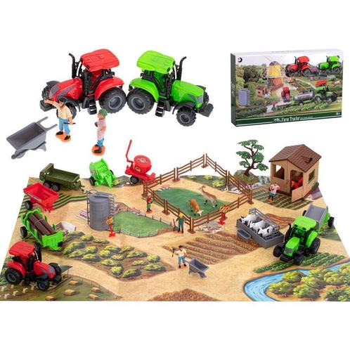 48-delige speelgoed boerderij met dieren, speelmat en, Kinderen en Baby's, Speelgoed | Actiefiguren, Ophalen of Verzenden