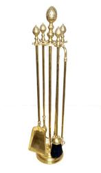 Openhaard accessoire (5) - Haardstel - Messing, Metaal, Antiek en Kunst, Curiosa en Brocante