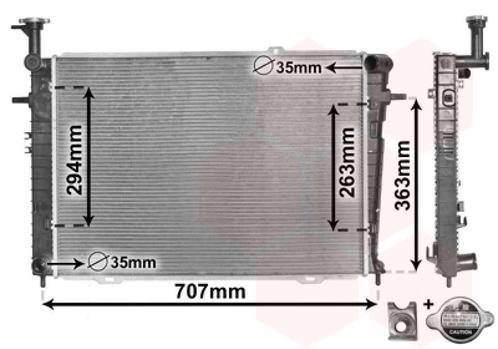 RADIATOR VOOR HYUNDAI TUCSON 2005-2009 253102E100, Auto-onderdelen, Airco en Verwarming, Nieuw, Ophalen of Verzenden