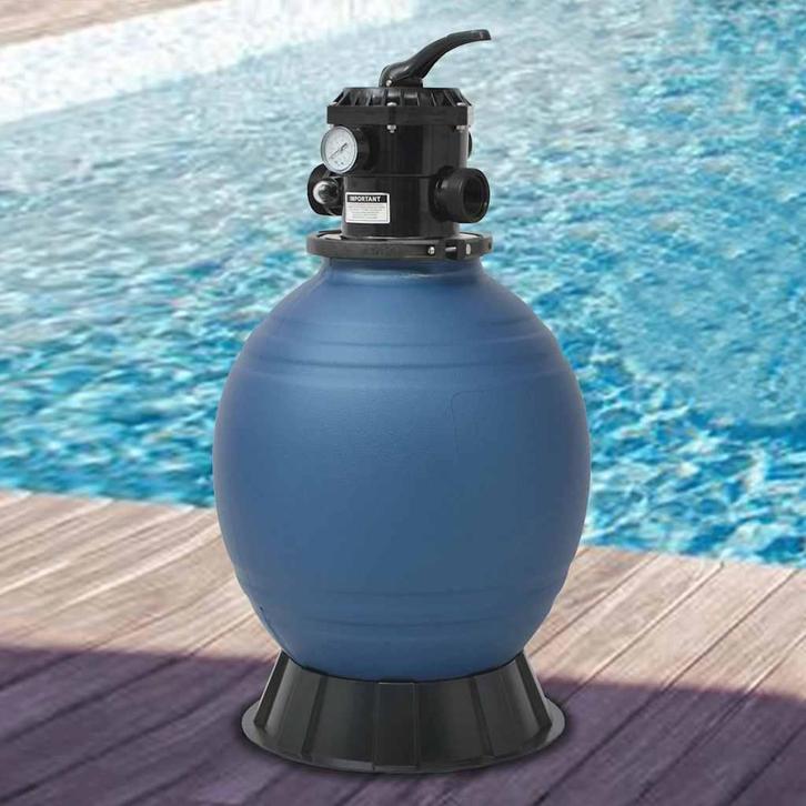vidaXL Zwembadzandfilter met 6-positie ventiel 460 mm blauw, Tuin en Terras, Zwembad-toebehoren, Nieuw, Verzenden