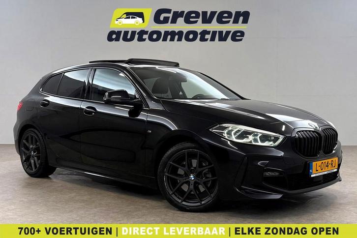 BMW 1 Serie 118i High Executive M-Sport Pano Sfeer Virtual, Auto's, BMW, Te koop, Automaat, Overige carrosserieën, Benzine, Zwart