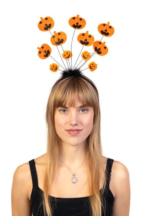 Haarband Pompoen Oranje Zwart Dons Diadeem Halloween Glitter, Kleding | Dames, Carnavalskleding en Feestkleding, Accessoires, Nieuw