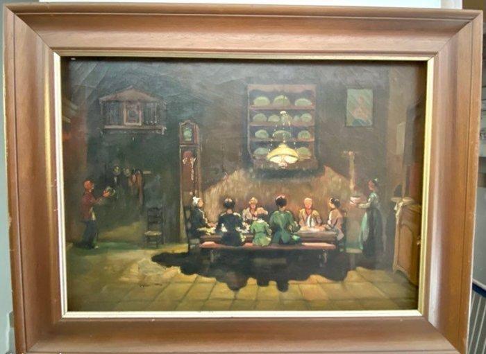 Franse school (XIX) - Scène d’intérieur, Antiek en Kunst, Kunst | Schilderijen | Klassiek