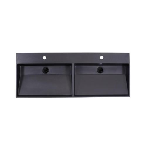 Wastafel Sanilux Quartz Trend 140x47x12 cm Dubbele Spoelbak, Doe-het-zelf en Verbouw, Sanitair, Ophalen of Verzenden