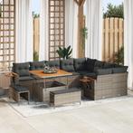 vidaXL 12-delige Tuinbankenset met kussens poly rattan, Tuin en Terras, Verzenden, Nieuw, Rotan