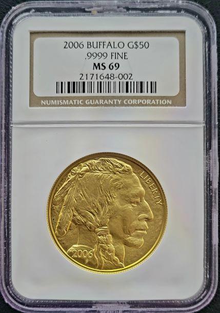 Gouden American Buffalo 1 oz 2006 NGC MS69 (POP 5.530/6.708), Postzegels en Munten, Munten | Amerika, Midden-Amerika, Losse munt