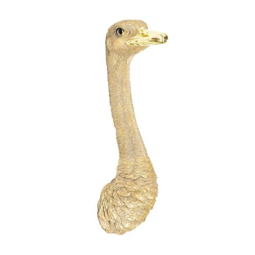 *WOONWINKEL* Kare Design Ostrich Gold Wanddeco Struisvogel G, Huis en Inrichting, Woonaccessoires | Overige, Nieuw, Verzenden
