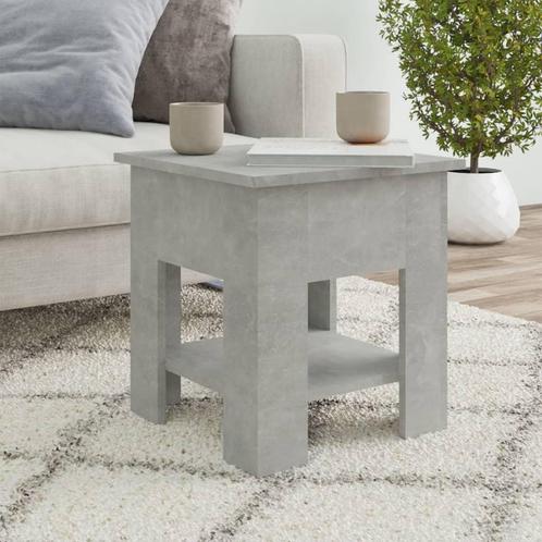 vidaXL Salontafel 40x40x42 cm bewerkt hout betongrijs, Huis en Inrichting, Tafels | Salontafels, 50 tot 100 cm, Nieuw, Overige houtsoorten
