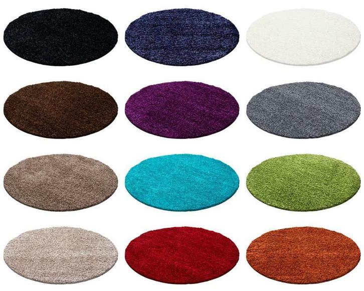 Vele hoogpolige shaggy tapijten ROND 80 - 120 - 160 - 200 cm, Huis en Inrichting, Stoffering | Tapijten en Kleden, Wit, Crème