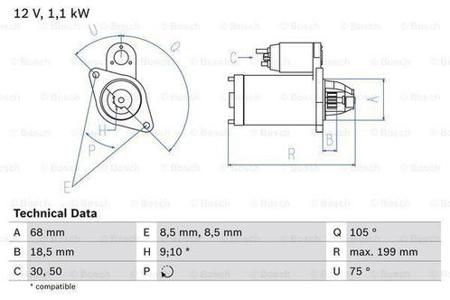 Startmotor / Starter OPEL VECTRA C,GTS (1.6,1.6 16V), Auto-onderdelen, Motor en Toebehoren, Nieuw, Ophalen of Verzenden