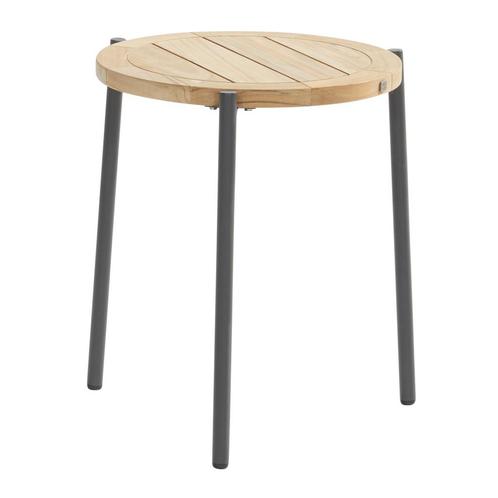 Yoga bijzettafel 45xH55 cm antraciet natural teak 4-Seasons, Tuin en Terras, Tuintafels, Nieuw, Ophalen of Verzenden