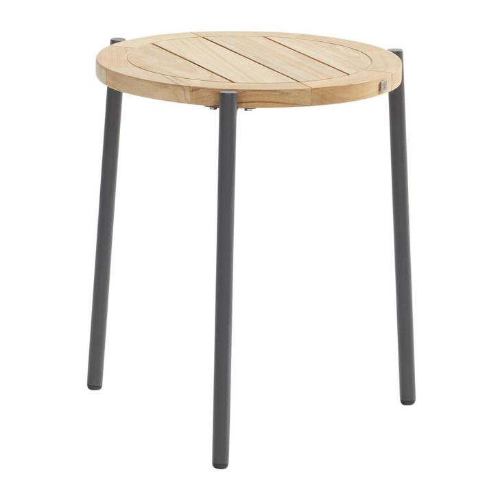 Yoga bijzettafel 45xH55 cm antraciet natural teak 4-Seasons, Tuin en Terras, Tuintafels, Nieuw, Ophalen of Verzenden