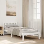 vidaXL Bedframe extra lang zonder matras grenenhout wit, Huis en Inrichting, Slaapkamer | Bedden, Eenpersoons, Verzenden, Wit