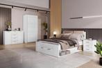 Houten Bed met Lade Genua - Wit - Bedframe 160 x 200, Huis en Inrichting, Slaapkamer | Bedden, Verzenden, Nieuw