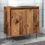 vidaXL Badkamerkast 58x33x60 cm bewerkt hout oud houtkleurig, Huis en Inrichting, Badkamer | Badkamermeubels, Verzenden, Nieuw