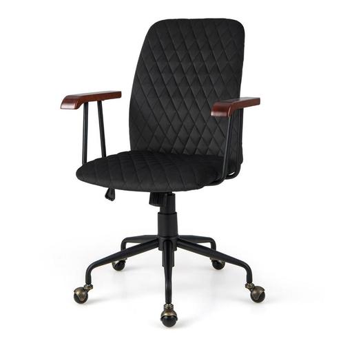 Trendmix Fluwelen Vintage Bureaustoel Met Kantelbare, Huis en Inrichting, Bureaustoelen, Ophalen of Verzenden