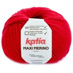 Katia Maxi Merino - 04 rood - Wol Garen, Hobby en Vrije tijd, Breien en Haken, Ophalen of Verzenden, Nieuw