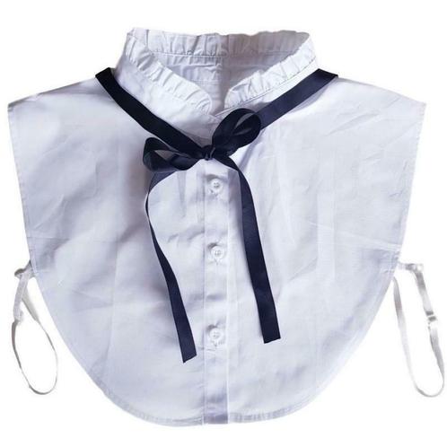 oppervlakte tij Op het randje ≥ Wit los kraagje met zwart strikje - losse blouse kraagjes.nl — Blouses en  Tunieken — Marktplaats