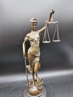 Beeld, Large Bronze Lady of Justice - 40 cm - Brons, Marmer
