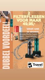 Waterfilterfles + Gratis Filter x 2 Super Actie!!, Sport en Fitness, Verzenden, Nieuw