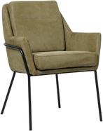 Leren design eetkamerstoel - Echt leer, Industrieel, Comfort, Huis en Inrichting, Stoelen, Overige kleuren, Nieuw, Leer, Ophalen of Verzenden