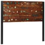 vidaXL Hoofdeinde 120 cm massief gerecycled en ijzer, Verzenden, Nieuw, Bruin, Hout