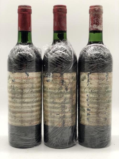 3 x 75cl Chateau Branaire Duluc Ducru 1974 (Haut Medoc), Verzamelen, Wijnen, Frankrijk, Rode wijn, Nieuw, Ophalen of Verzenden