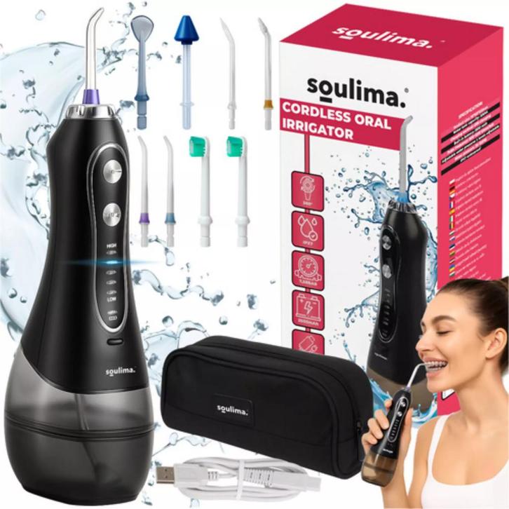 Soulima Draadloze Mondirrigator – 8 Opzetstukken & 5 Wate., Sieraden, Tassen en Uiterlijk, Uiterlijk | Mondverzorging, Nieuw, Ophalen of Verzenden