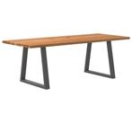 vidaXL Eettafel rechthoekig 220x90x74 cm massief eikenhout, Verzenden, Nieuw