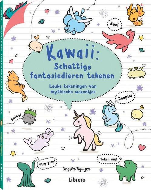 Boek Kawaii schattige fantasiedieren tekenen 9789463595599, Sieraden, Tassen en Uiterlijk, Overige Accessoires, Zo goed als nieuw