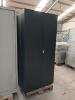 Zwarte archiefkast met 4 legborden, 92x42x195 cm, zonder, Ophalen of Verzenden, Gebruikt