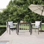 vidaXL 3-delige Tuinset met kussens poly rattan zwart, Verzenden, Nieuw, Rotan, Tuinset