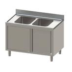 RVS Spoeltafel met Onderkast | Spoelbak Midden | 200x70x9..., Verzenden, Nieuw in verpakking