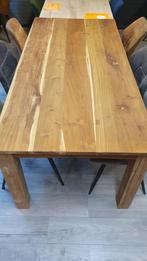 SUPERPRIJS! Gerecycled teakhouten eettafel van 200x95cm., Huis en Inrichting, Tafels | Eettafels, Ophalen, Nieuw, Industrieel