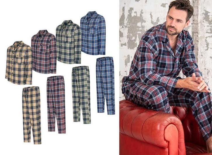 Cappuccino Pyjama Set Alba-Groen-XL, Kleding | Heren, Overige Herenkleding, Nieuw, Verzenden