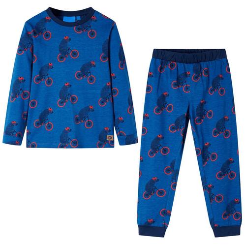 vidaXL Kinderpyjama met lange mouwen 128 petroleumkleurig, Kinderen en Baby's, Kinderkleding | Overige, Nieuw, Verzenden