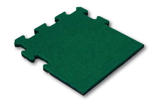 Rubber tegel 25 mm - 50 x 50 cm - Groen - Puzzelsysteem -, Tuin en Terras, Tegels en Klinkers, Verzenden